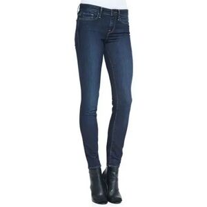 VINCE Dylan Dark Blue Cotton Blend Minimalist Stretch Skinny Denim Jeans 30